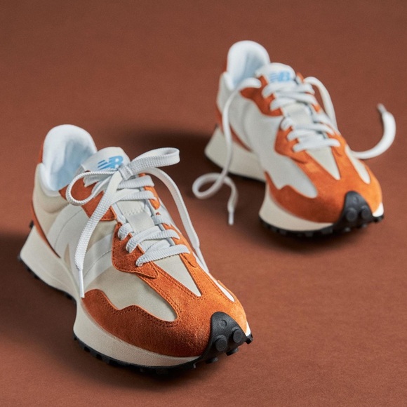 New Balance 327 The Intelligent Choice Size 11.5 Women’s Orange Sneaker NEW - Picture 2 of 10